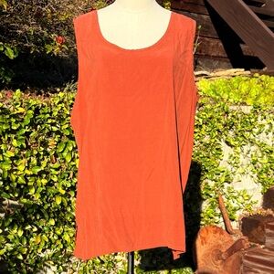 The Avenue vintage rust silk top